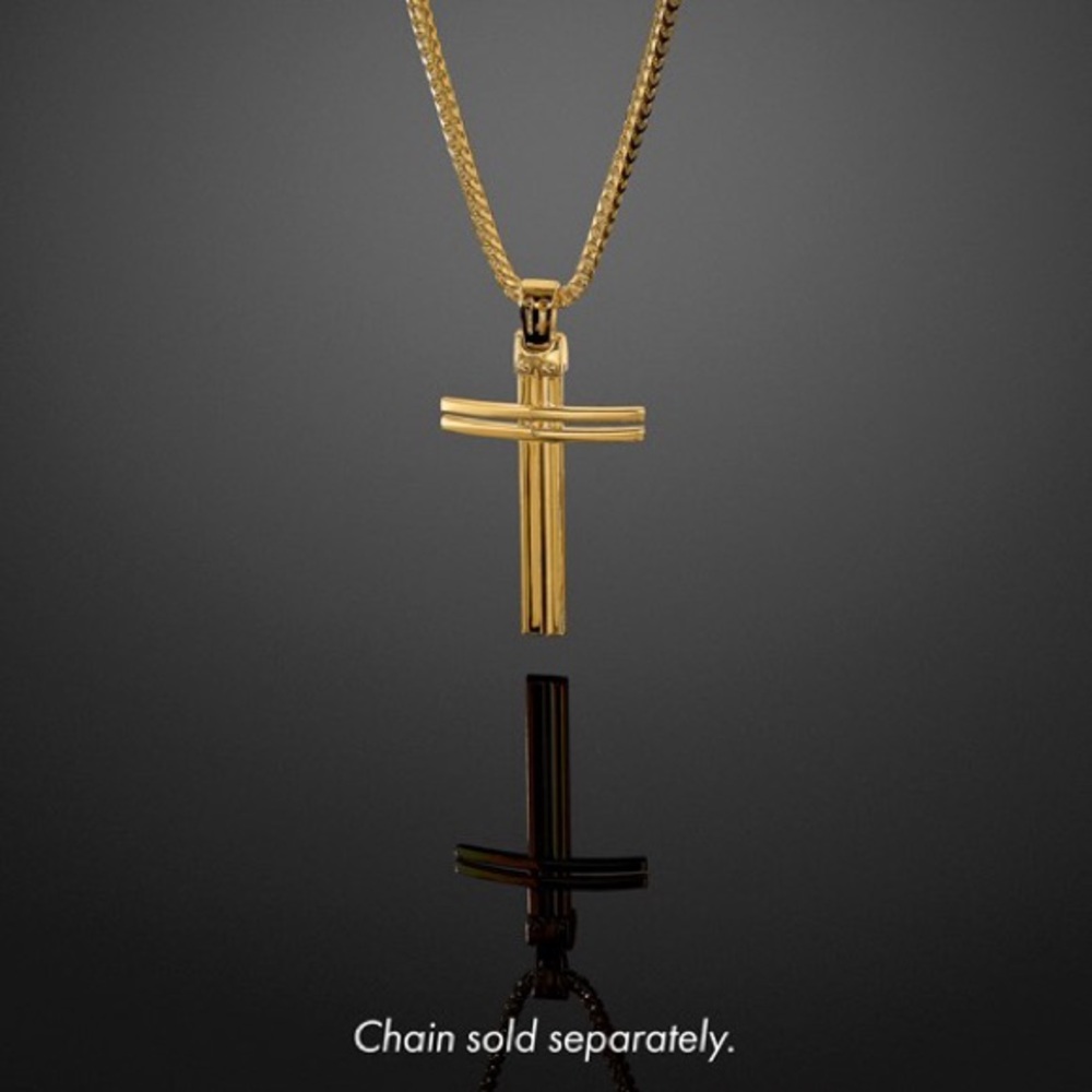 Leslie's 14K Polished Cross Pendant